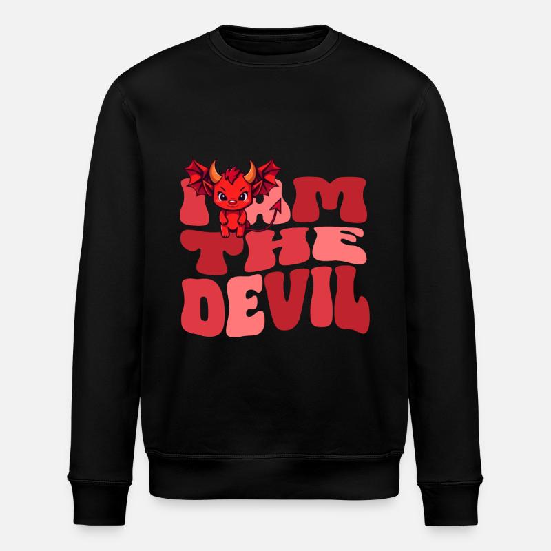 Teufel Devil böse Hausdrachen Ehefrau - Stanley/Stella Unisex Bio-Sweatshirt ROLLER - Schwarz