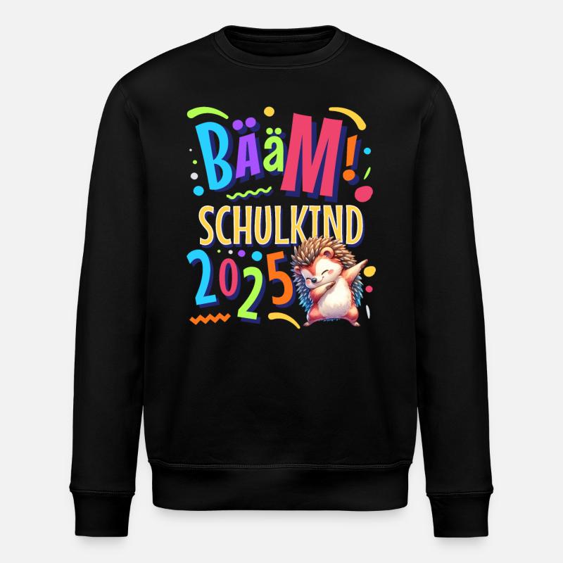 Bääm Écolier 2025 Dabbing Hérisson - Sweat bio ROLLER Stanley/Stella Unisexe - noir