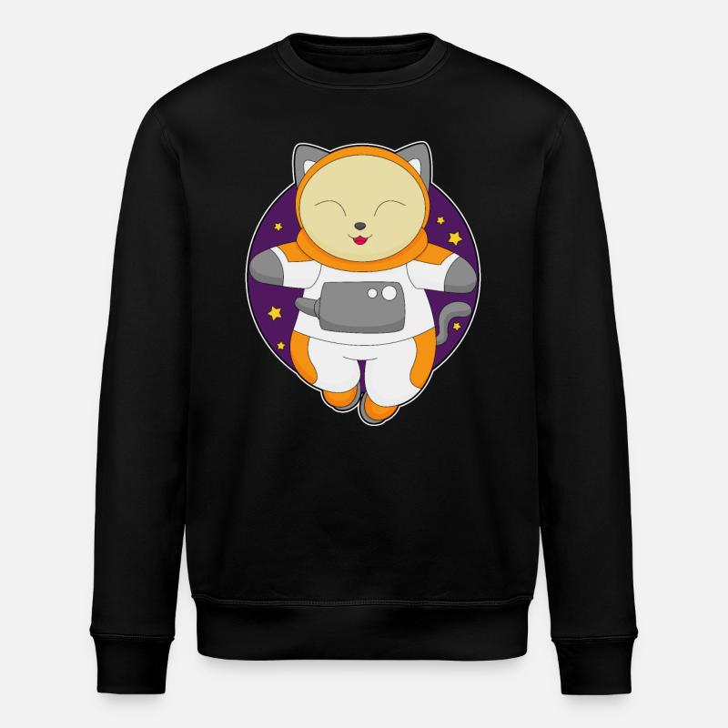 Cat Astronaute Espace - Sweat bio ROLLER Stanley/Stella Unisexe - noir