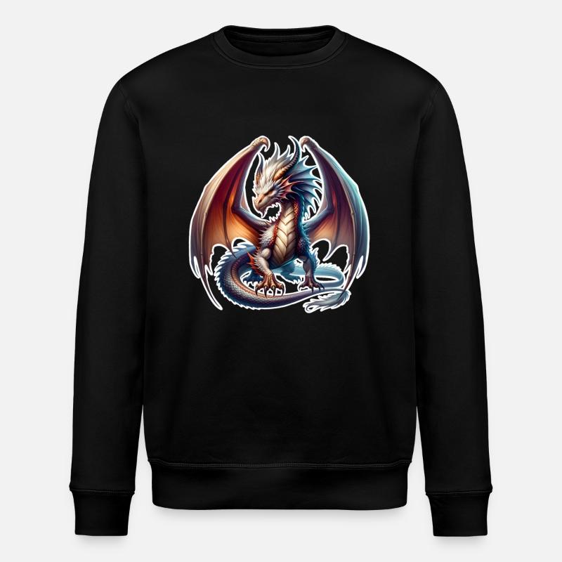 Drache - Stanley/Stella Unisex Bio-Sweatshirt ROLLER - Schwarz