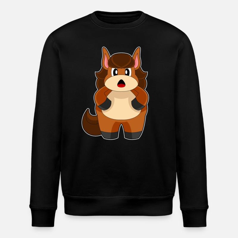 Pferd Dick - Stanley/Stella Unisex Bio-Sweatshirt ROLLER - Schwarz