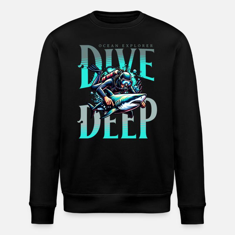 Plongeurs - Sweat bio ROLLER Stanley/Stella Unisexe - noir