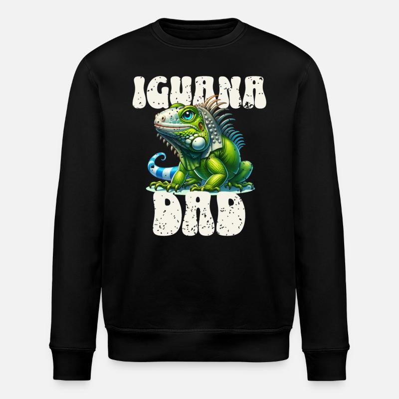 Papa iguane - Sweat bio ROLLER Stanley/Stella Unisexe - noir