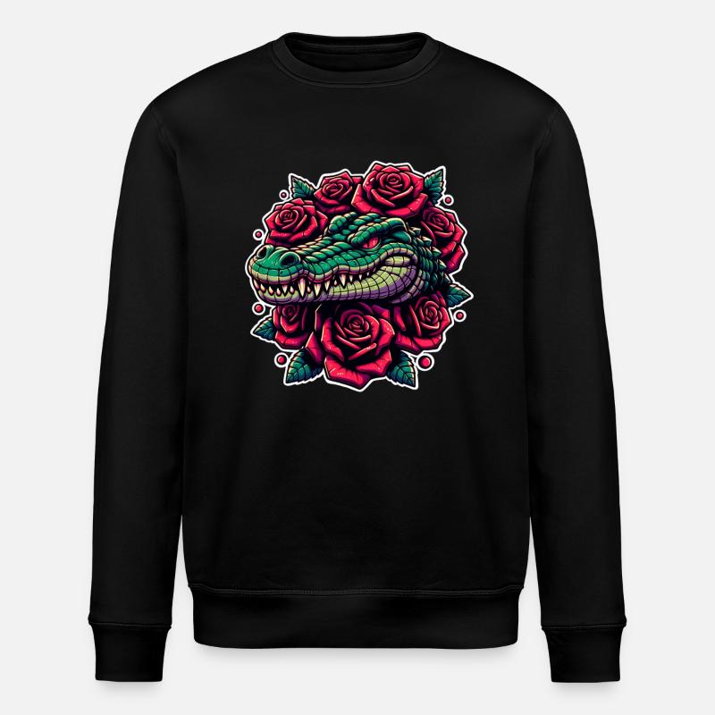 Crocodile - Stanley/Stella ROLLER Unisex Organic Sweatshirt - black