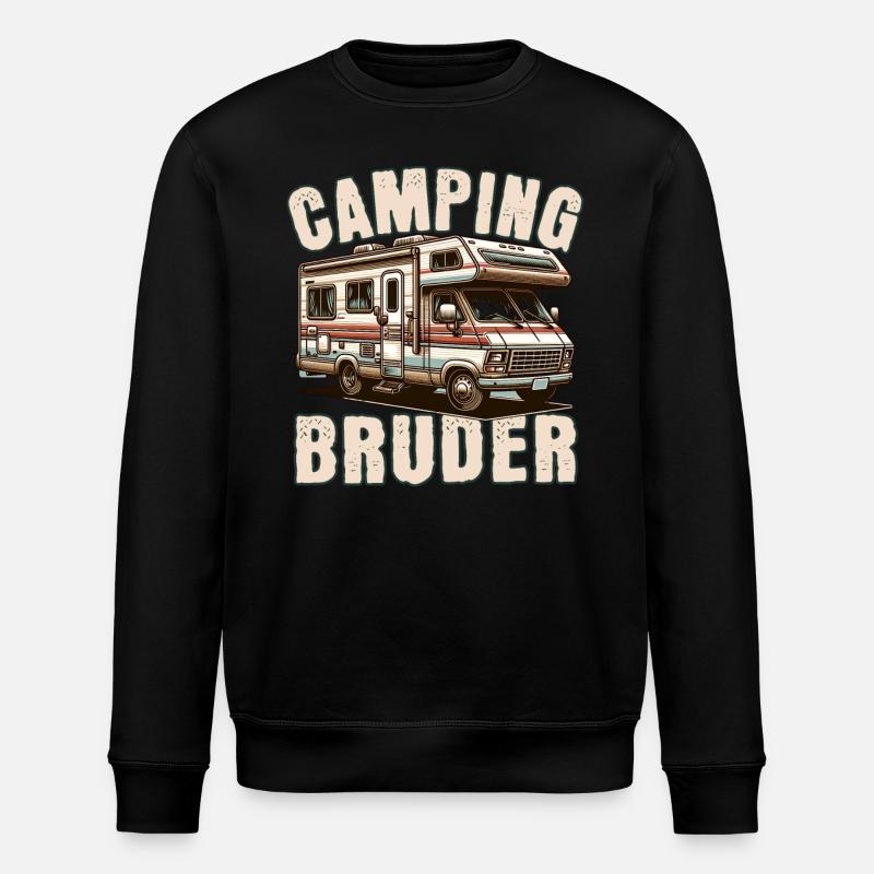 Camping Bruder - Stanley/Stella Unisex Bio-Sweatshirt ROLLER - Schwarz