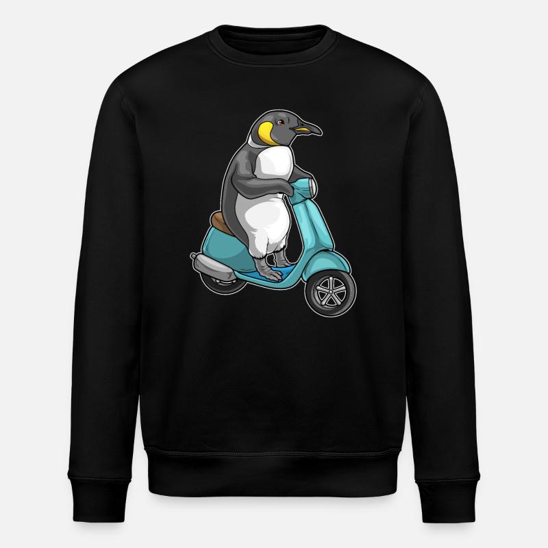 Scooter pingouin - Sweat bio ROLLER Stanley/Stella Unisexe - noir
