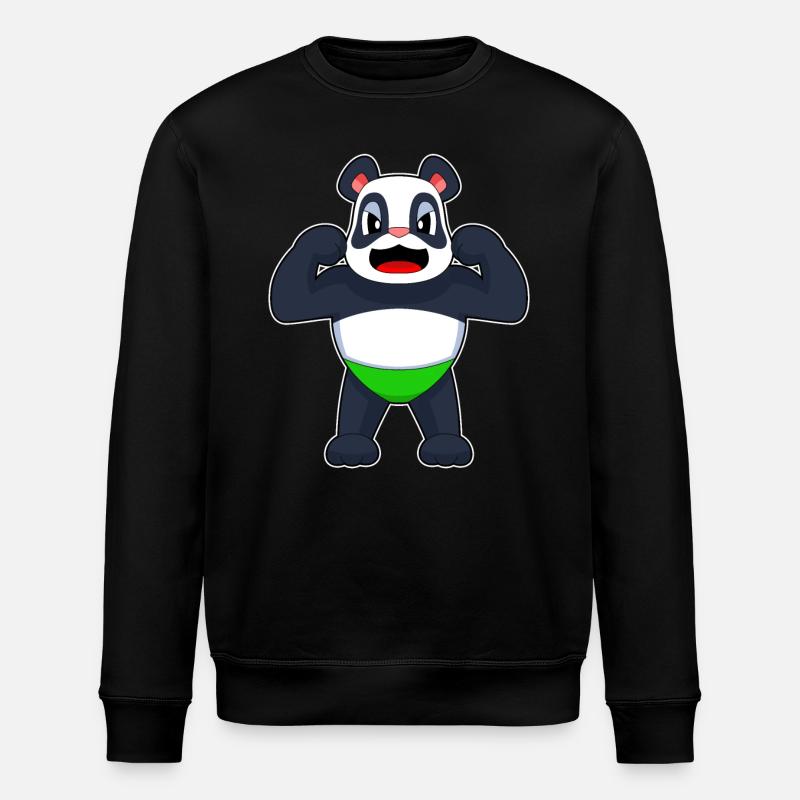 Panda Bodybuilder Musculation - Sweat bio ROLLER Stanley/Stella Unisexe - noir