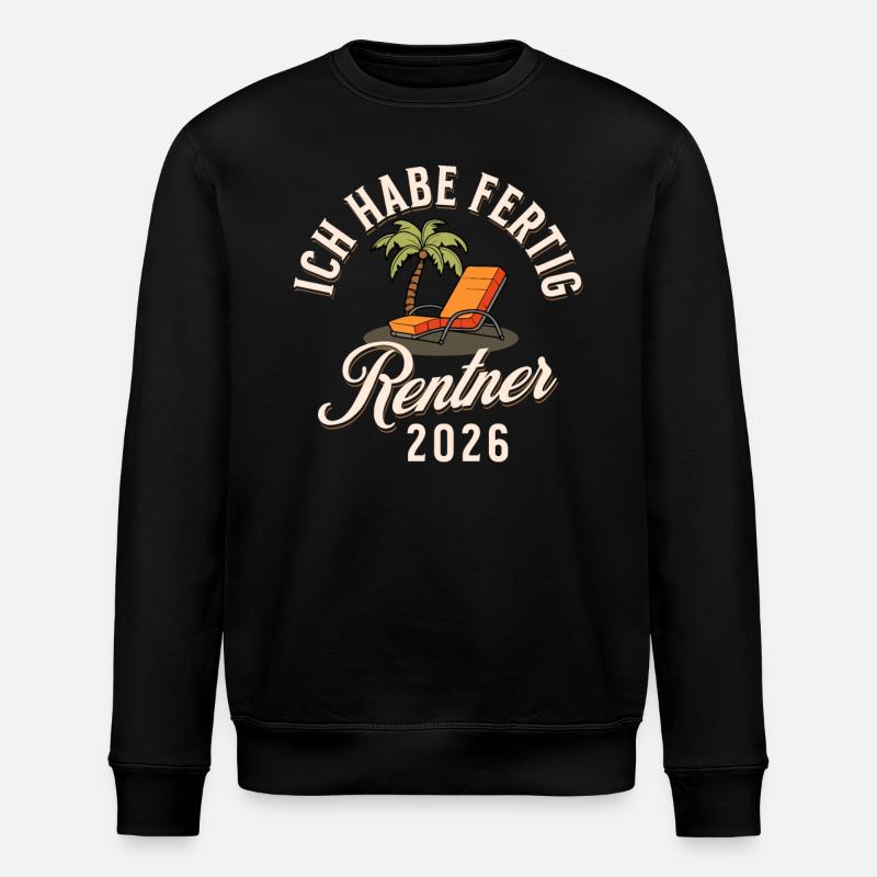 Retraité 2026 J’ai terminé - Sweat bio ROLLER Stanley/Stella Unisexe - noir