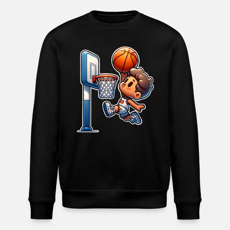 Dunking de basket-ball - Sweat bio ROLLER Stanley/Stella Unisexe - noir