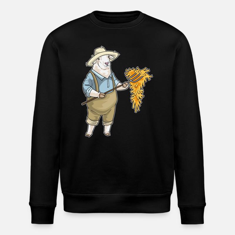 Sheep Farmer Straw - Stanley/Stella ROLLER Unisex Organic Sweatshirt - black