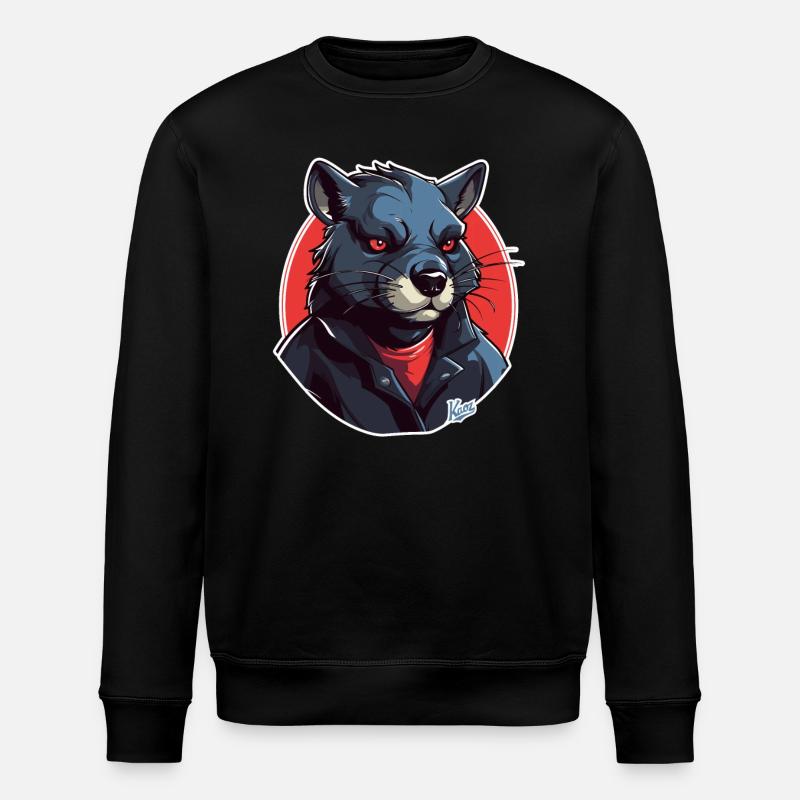 Tasmanischer Teufel - Stanley/Stella Unisex Bio-Sweatshirt ROLLER - Schwarz