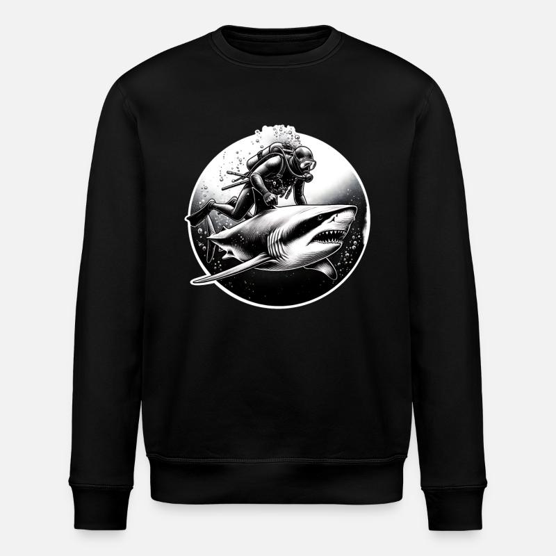 Plongeurs - Sweat bio ROLLER Stanley/Stella Unisexe - noir