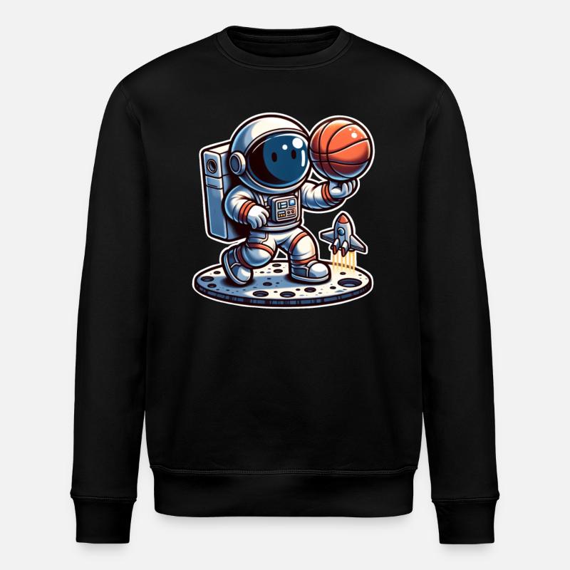 Basketball Astronaut - Stanley/Stella Unisex Bio-Sweatshirt ROLLER - Schwarz