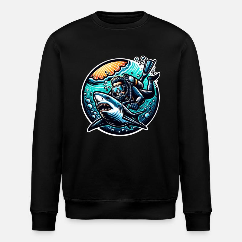 Tauchen Taucher - Stanley/Stella Unisex Bio-Sweatshirt ROLLER - Schwarz
