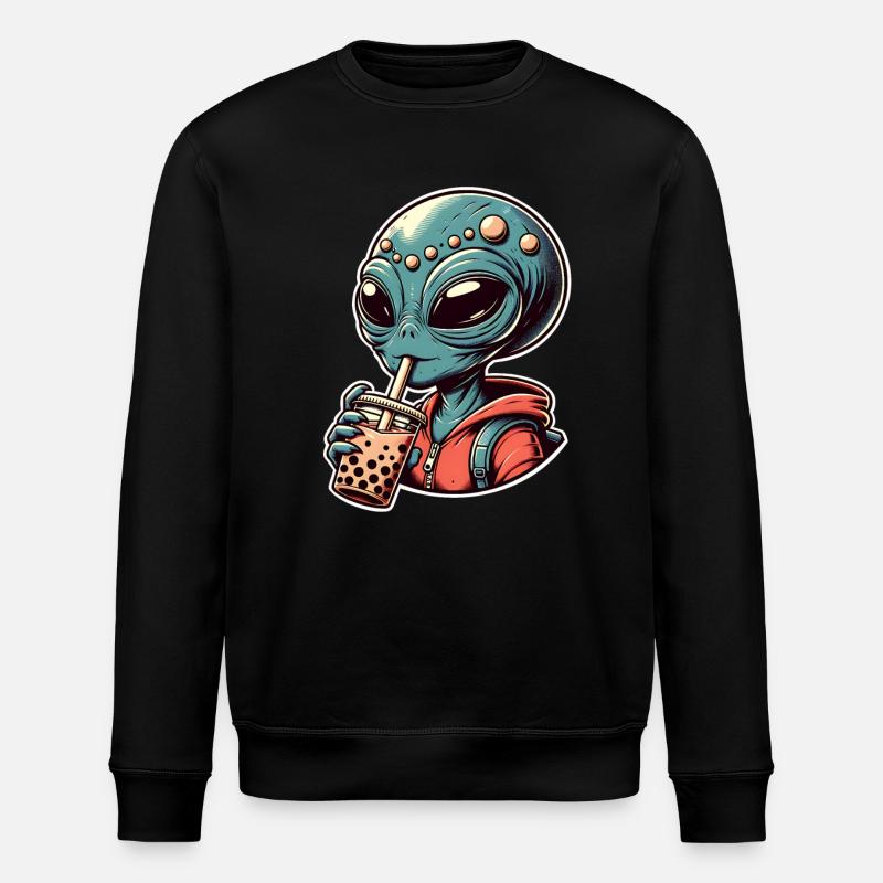 Alien Bubble Tea - Stanley/Stella Unisex Bio-Sweatshirt ROLLER - Schwarz