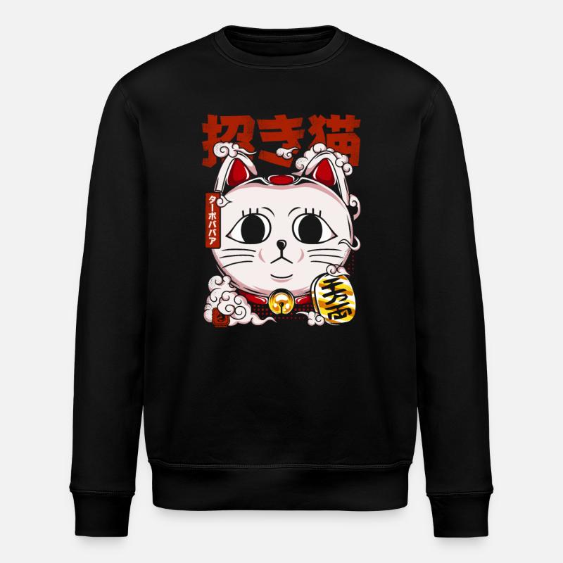 Maneki Neko mémé turbo - Sweat bio ROLLER Stanley/Stella Unisexe - noir