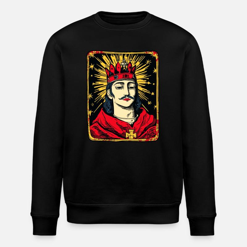 Der Tarotkarten König - Stanley/Stella Unisex Bio-Sweatshirt ROLLER - Schwarz