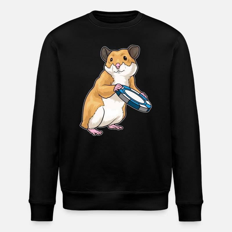 Hamster Poker Pokerchips - Stanley/Stella Unisex Bio-Sweatshirt ROLLER - Schwarz