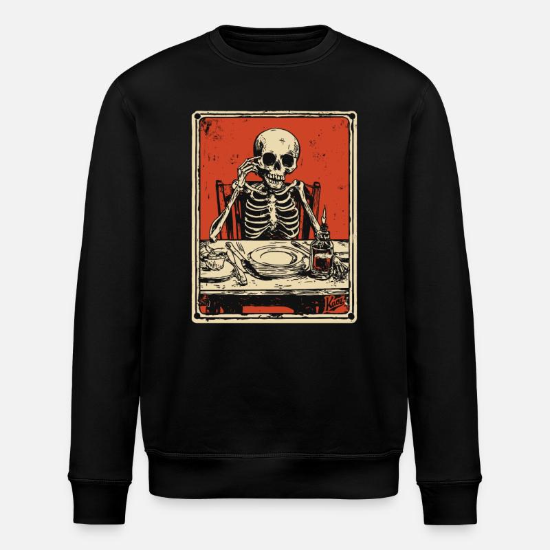 Bon Appetit Squelette - Sweat bio ROLLER Stanley/Stella Unisexe - noir