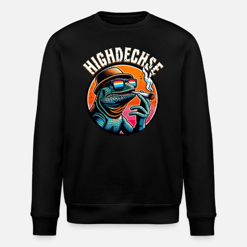 Weed Kiffen Highdechse - Stanley/Stella ROLLER Unisex Organic Sweatshirt - black