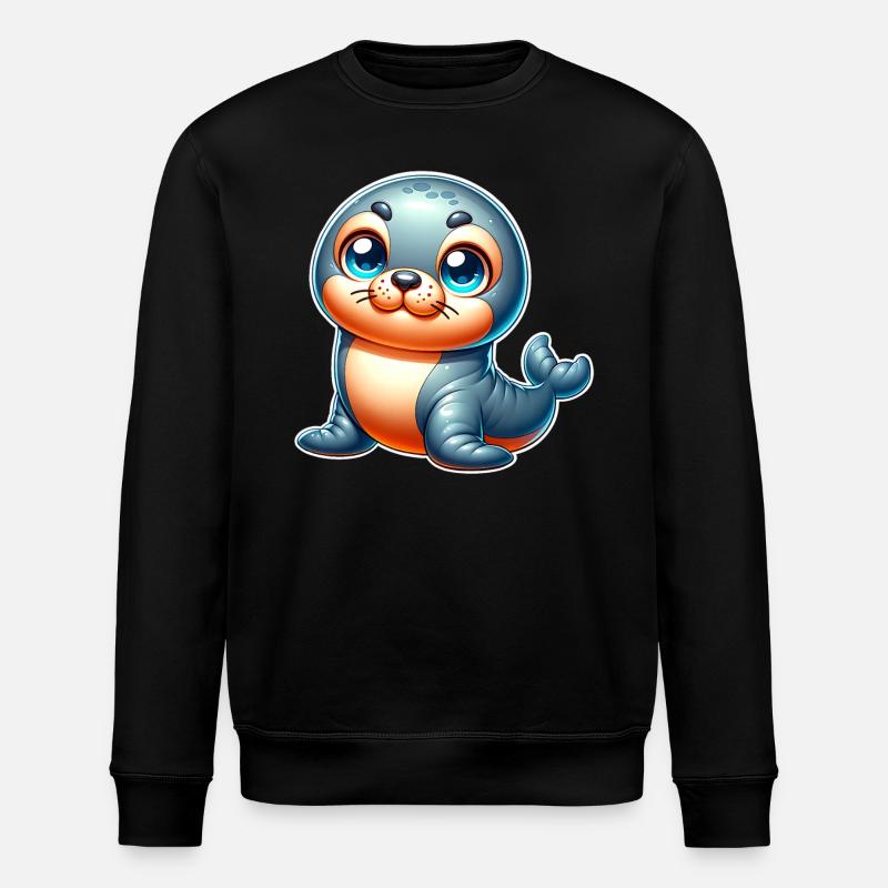 Seal seal - Stanley/Stella ROLLER Unisex Organic Sweatshirt - black
