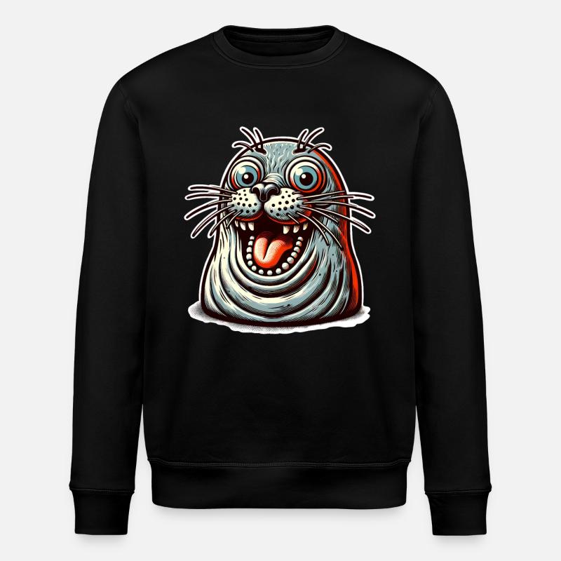 Seal seal - Stanley/Stella ROLLER Unisex Organic Sweatshirt - black