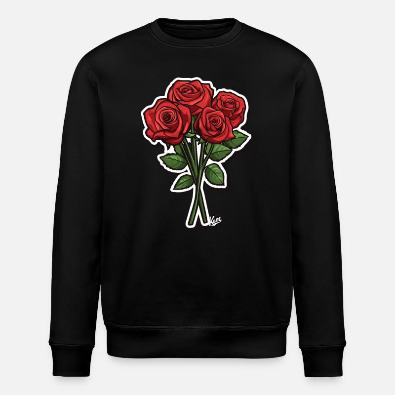 Un bouquet de roses - Sweat bio ROLLER Stanley/Stella Unisexe - noir