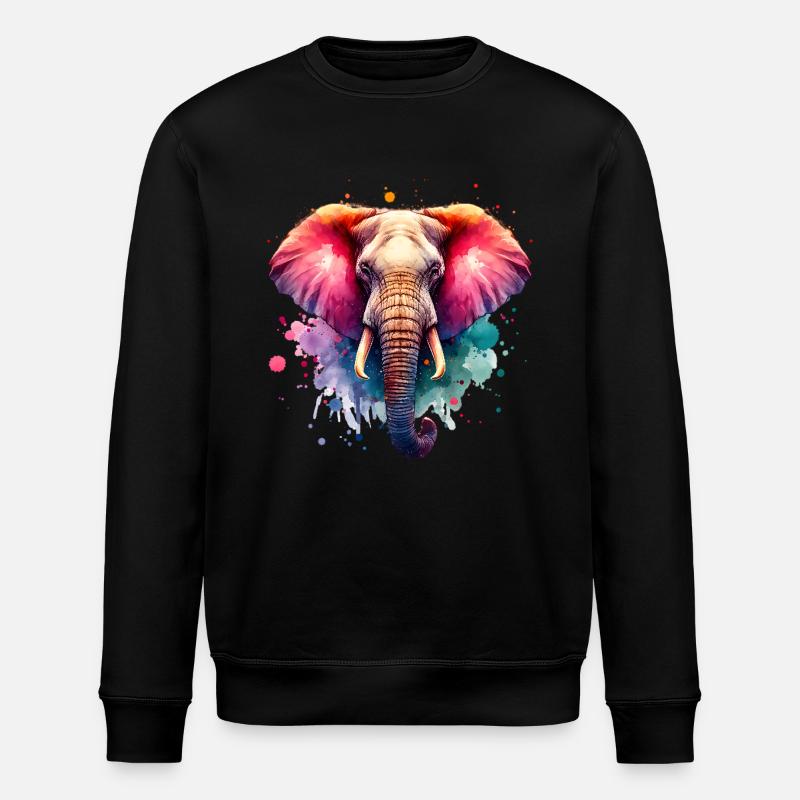 Elefant - Stanley/Stella Unisex Bio-Sweatshirt ROLLER - Schwarz