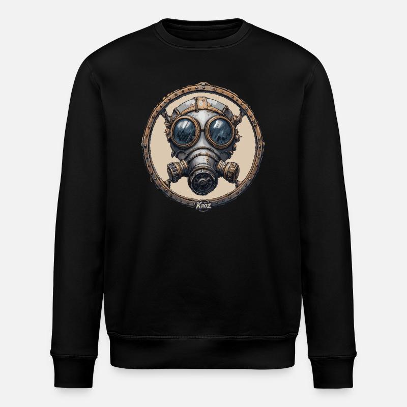 Steampunk-Maske - Stanley/Stella Unisex Bio-Sweatshirt ROLLER - Schwarz