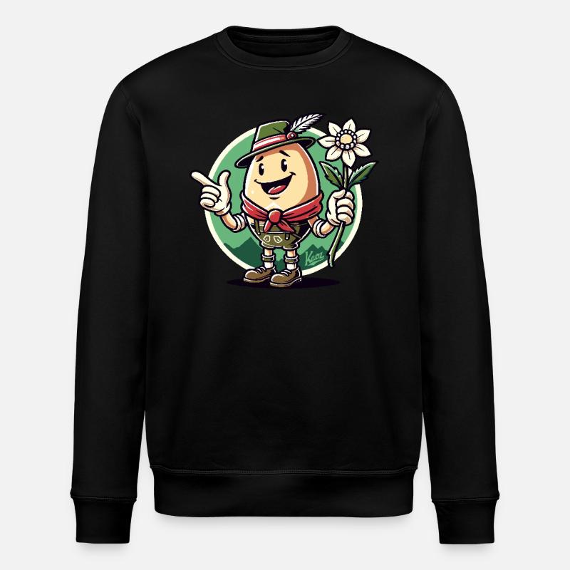 Deutsches Alpen Ei - Stanley/Stella Unisex Bio-Sweatshirt ROLLER - Schwarz