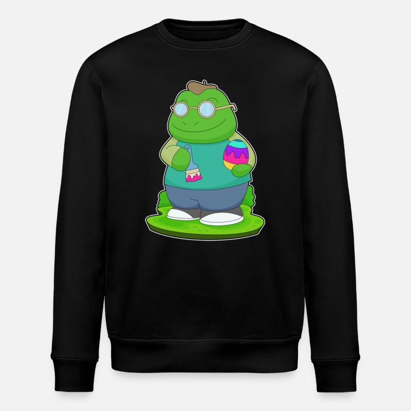 Frog Easter Painter - Stanley/Stella ROLLER Unisex Organic Sweatshirt - black
