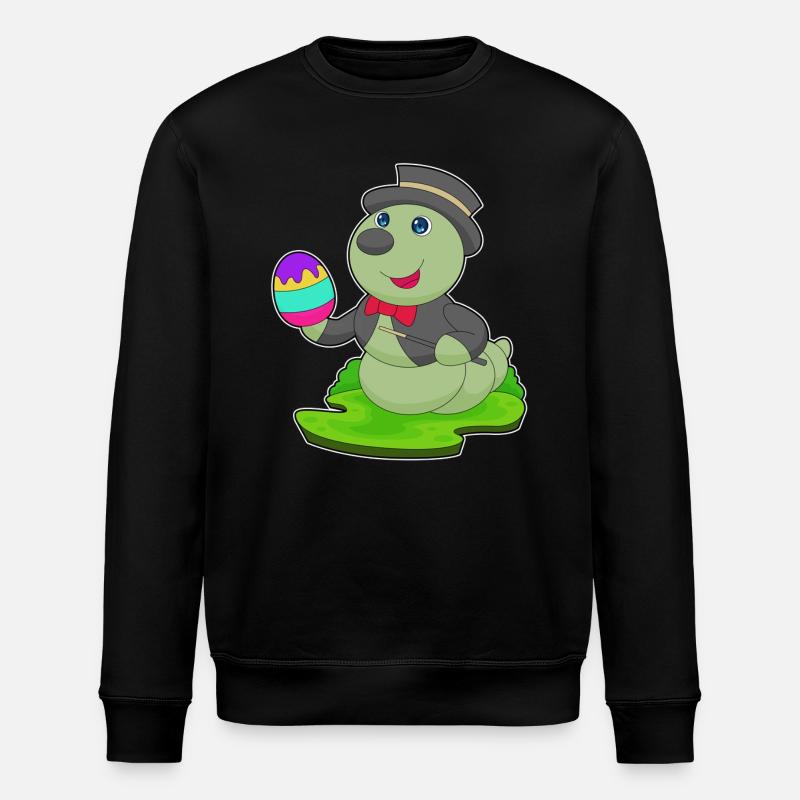 Caterpillar Easter Wizard - Stanley/Stella ROLLER Unisex Organic Sweatshirt - black