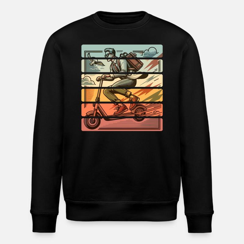 E-Scooter E-Scooter Kick Scooter - Stanley/Stella ROLLER Unisex Organic Sweatshirt - black