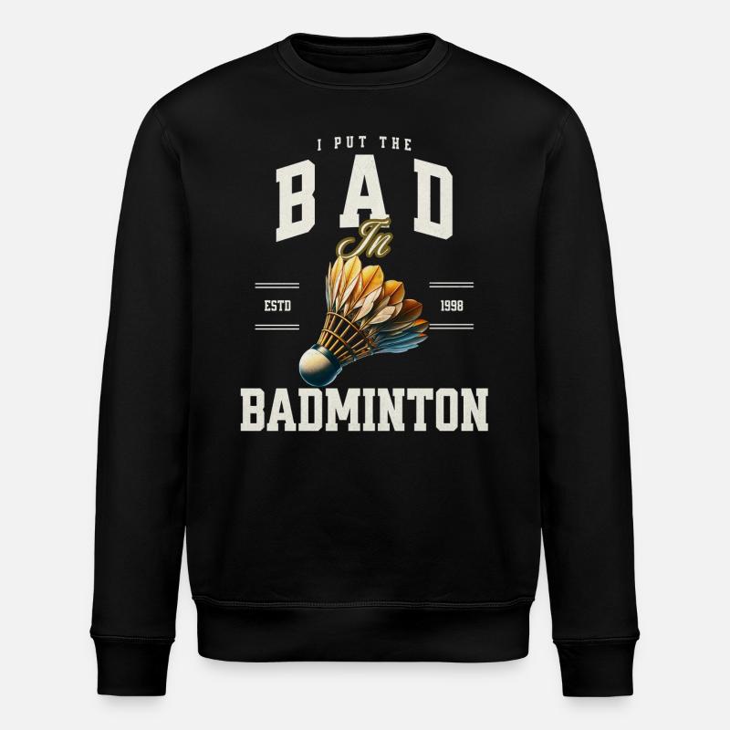 Badminton - Sweat bio ROLLER Stanley/Stella Unisexe - noir