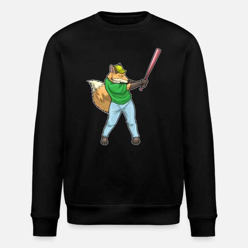 Batte de baseball Fox - Sweat bio ROLLER Stanley/Stella Unisexe - noir