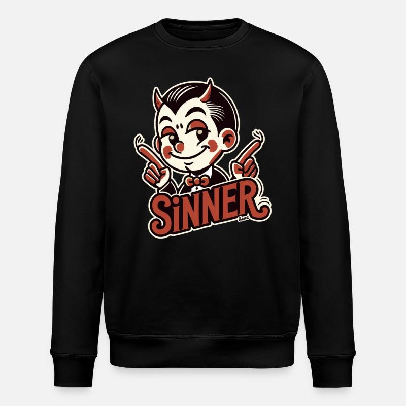 Little Devil – Proud Sinner - Stanley/Stella ROLLER Unisex Organic Sweatshirt - black