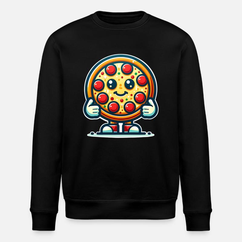 Pizza - Stanley/Stella ROLLER Unisex Organic Sweatshirt - black