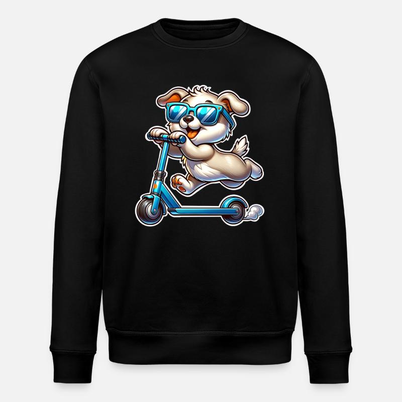 Tretroller E-Scooter E-Roller - Stanley/Stella Unisex Bio-Sweatshirt ROLLER - Schwarz