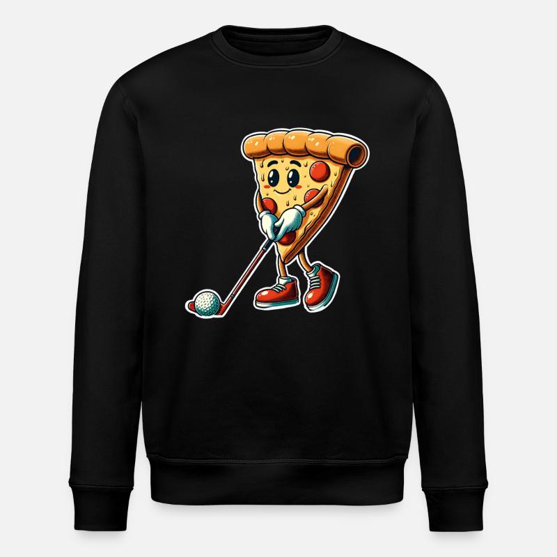 Golf Pizza - Stanley/Stella ROLLER Unisex Organic Sweatshirt - black