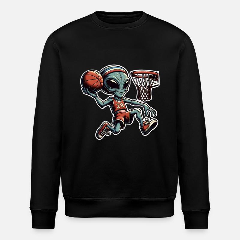 Alien Basketball Dunking - Sweat bio ROLLER Stanley/Stella Unisexe - noir