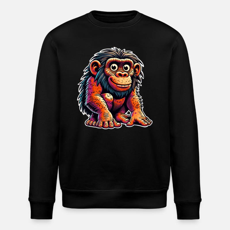 Neandertaler - Stanley/Stella Unisex Bio-Sweatshirt ROLLER - Schwarz