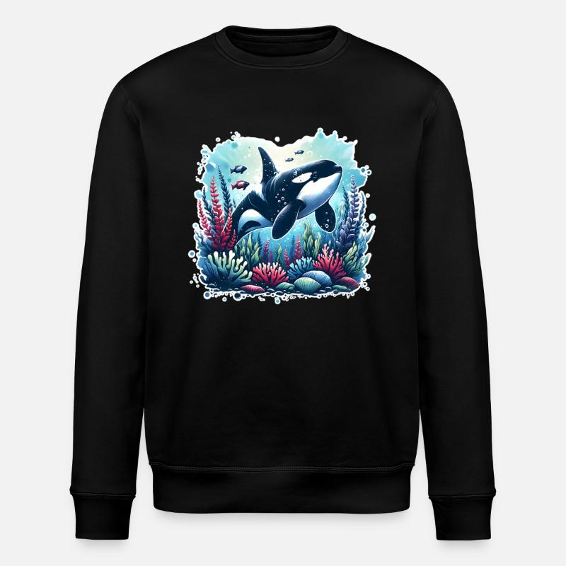 Orca Schwertwal - Stanley/Stella Unisex Bio-Sweatshirt ROLLER - Schwarz