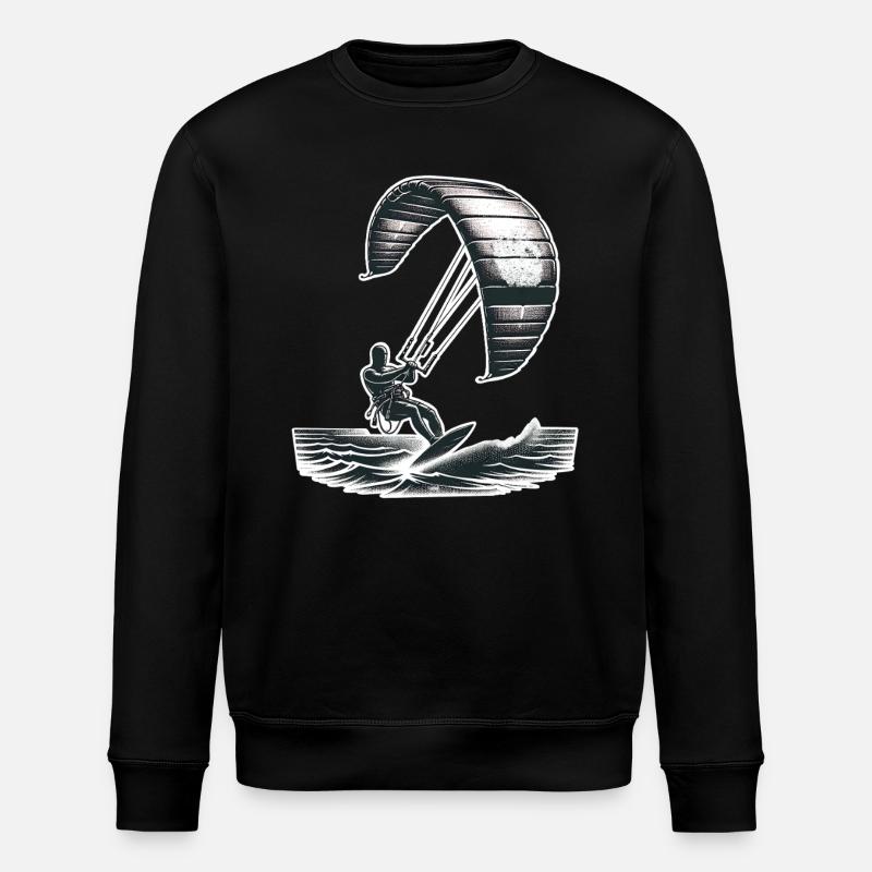 Kitesurfen Kitesurfer Kiteboard - Stanley/Stella Unisex Bio-Sweatshirt ROLLER - Schwarz