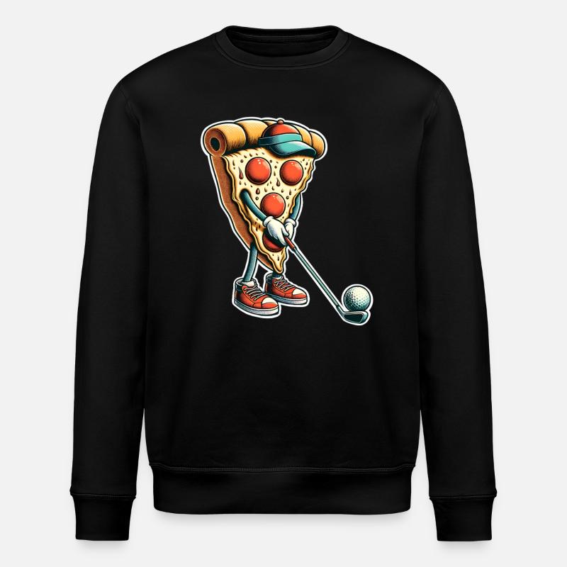 Golf Pizza - Stanley/Stella ROLLER Unisex Organic Sweatshirt - black