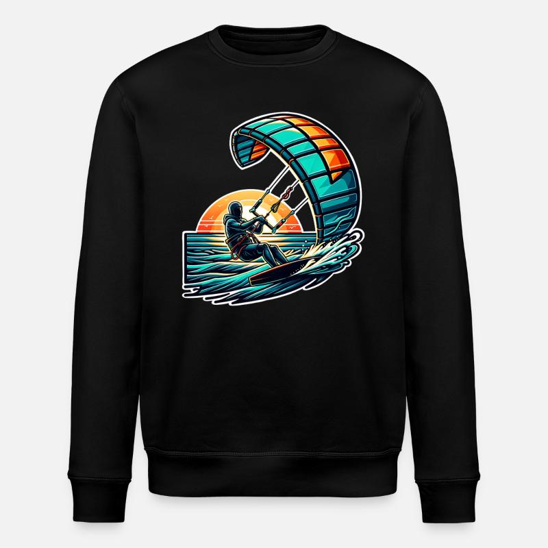 Kitesurf Kitesurfer Kiteboard - Sweat bio ROLLER Stanley/Stella Unisexe - noir