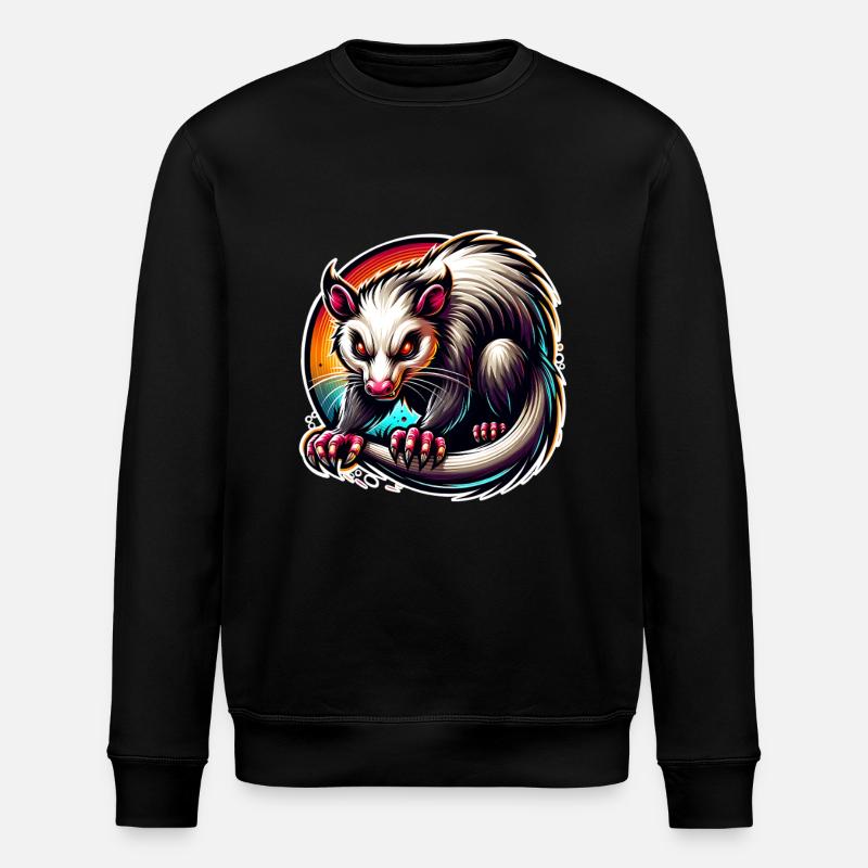 Opossum - Stanley/Stella Unisex Bio-Sweatshirt ROLLER - Schwarz