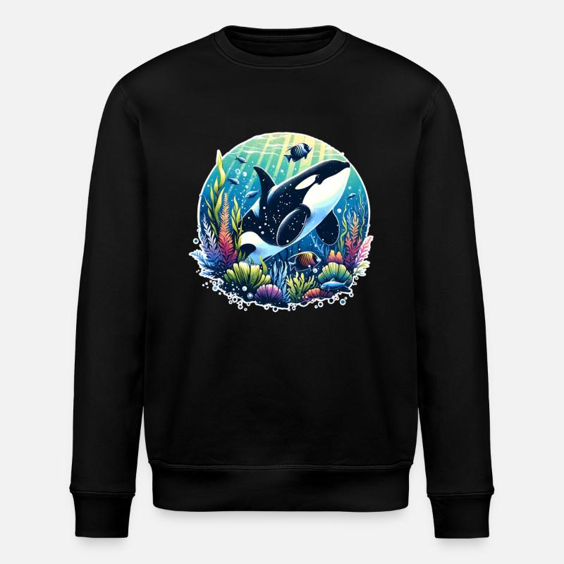 Orca Schwertwal - Stanley/Stella Unisex Bio-Sweatshirt ROLLER - Schwarz