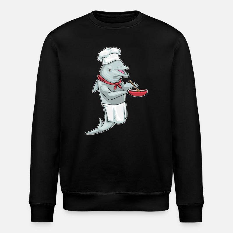 Cuisson à la poêle Dolphin - Sweat bio ROLLER Stanley/Stella Unisexe - noir
