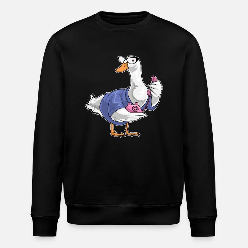 Duck Secrétaire Téléphone - Sweat bio ROLLER Stanley/Stella Unisexe - noir