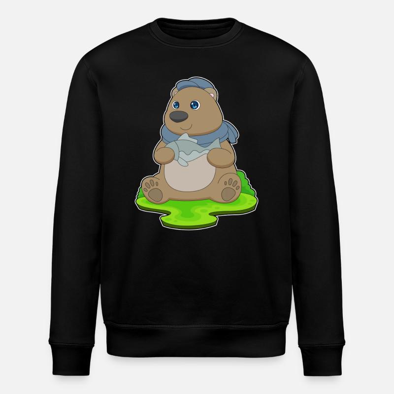 Poisson-ours - Sweat bio ROLLER Stanley/Stella Unisexe - noir
